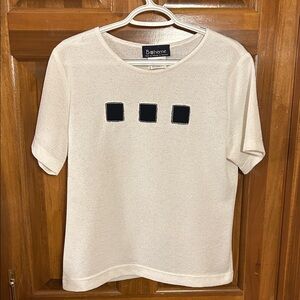 Boheme Cream Top with Black Accents